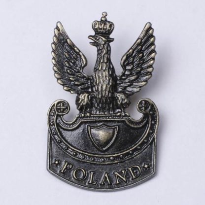 Polski Orzełek Legionowy wz. 1919 napis Poland, na pin