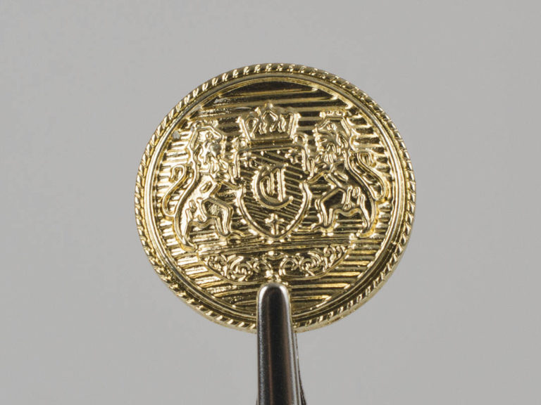 Guzik z herbem kolor złoty śr. 25 mm