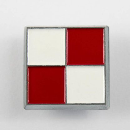 Szachownica Lotnicza, odznaka Sił Powietrznych 1918-1921 biało-czerwona, pin