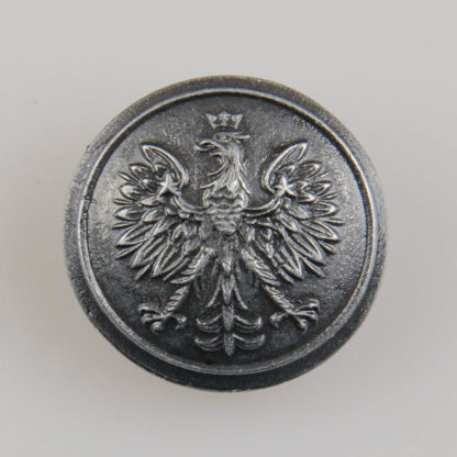 Policyjny guzik współczesny z orłem kolor stare srebro śr. 25 mm