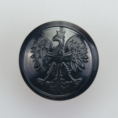 Państwowa Straż Pożarna guzik współczesny z orłem kolor czarny śr. 22 mm (żywica)