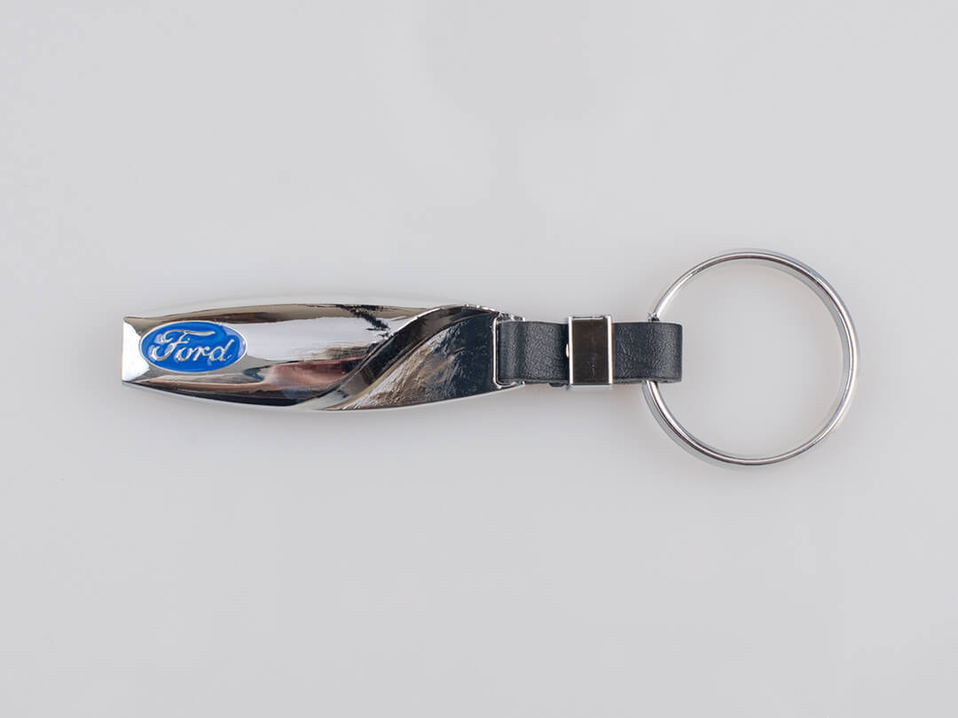 Breloczek do kluczy z napisem Ford, metal 90mm x 15,5mm