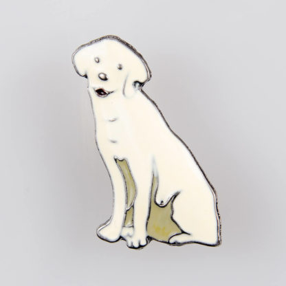 Labrador pies, znaczek na pin/ szpilkę, metal kolorowa emalia