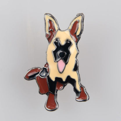 Owczarek Niemiecki pies, znaczek na pin/ szpilkę, kolorowa emalia