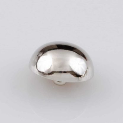 Guzik grzybek gładki srebrny śr. 20 mm