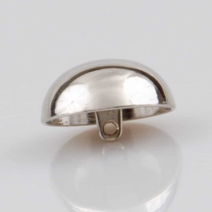 Guzik grzybek gładki srebrny śr. 25 mm
