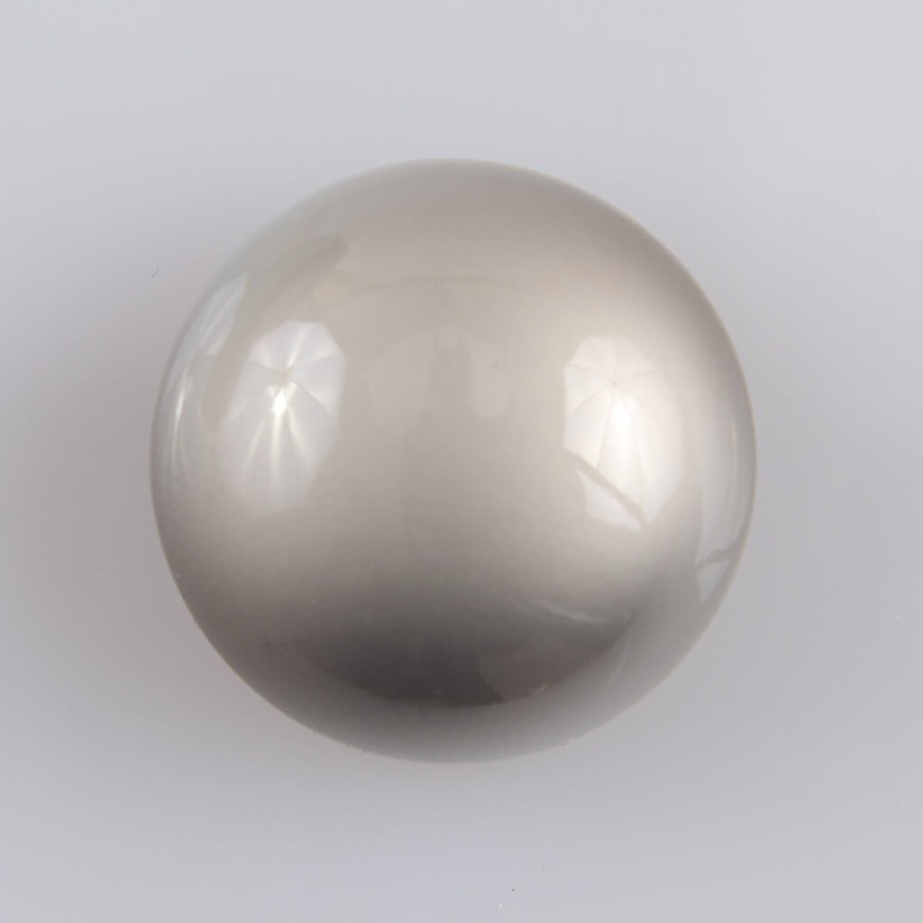 Guzik grzybek gładki srebrny perłowy śr. 25 mm