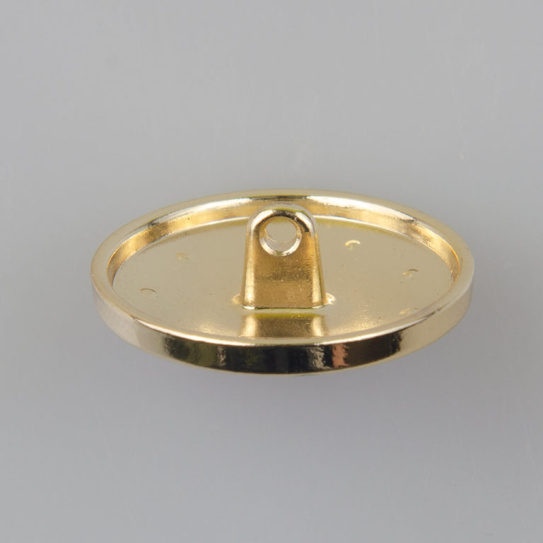 Guzik ozdobny metalowy złoto-czarny z kryształkami, śr. 25 mm