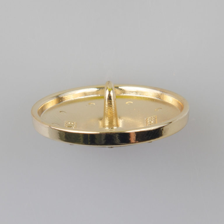 Guzik ozdobny metalowy złoto-czarny z kryształkami, śr. 25 mm