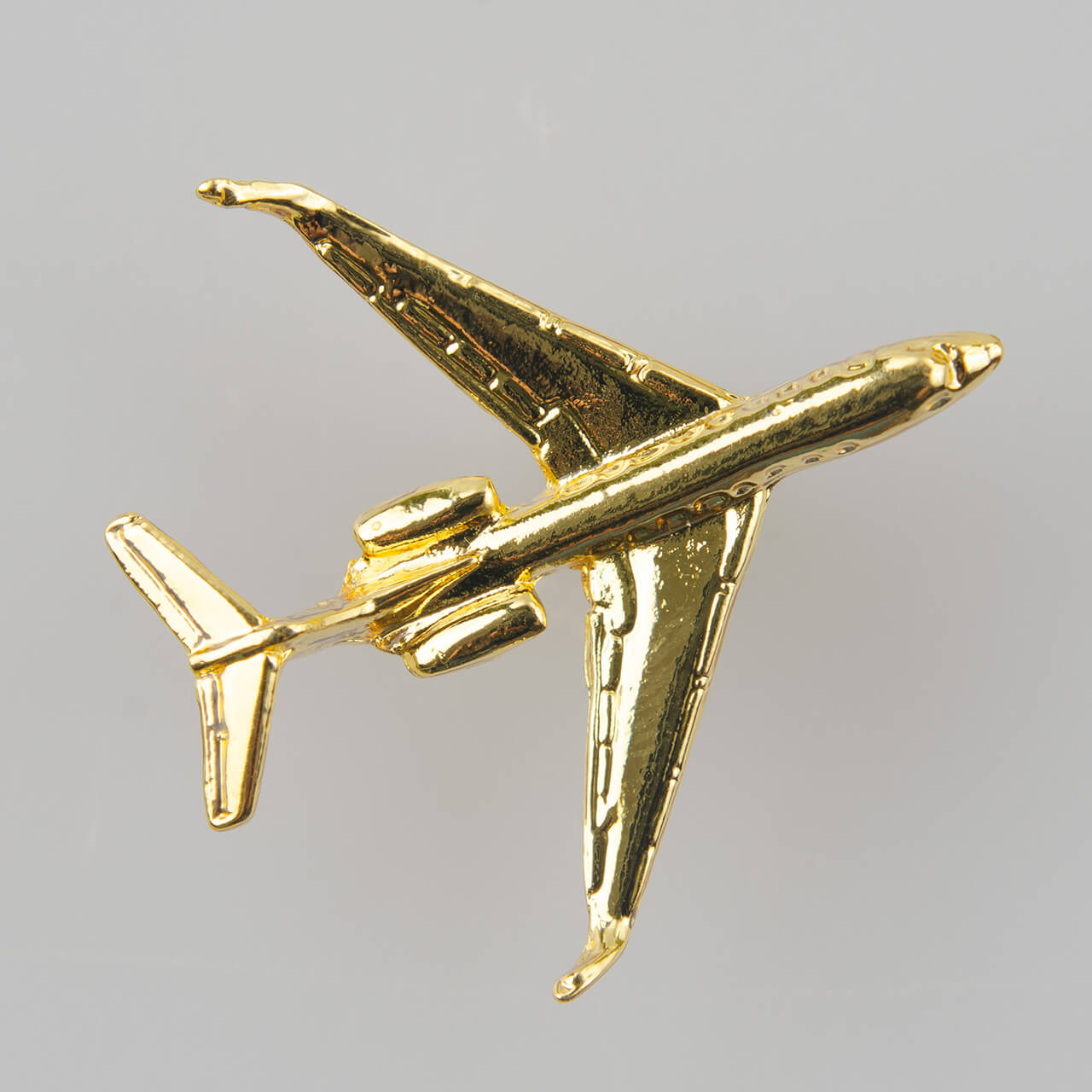 Samolot Boeing 717, złoty metalowy znaczek na pin/ szpilkę, 31 x 31 mm (#9)